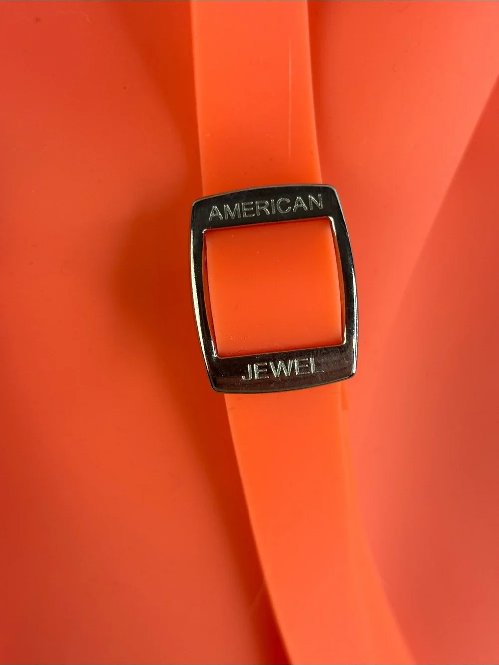 American Jewel Neon Orange Yummy Gummy Silicone Drawstring Backpack